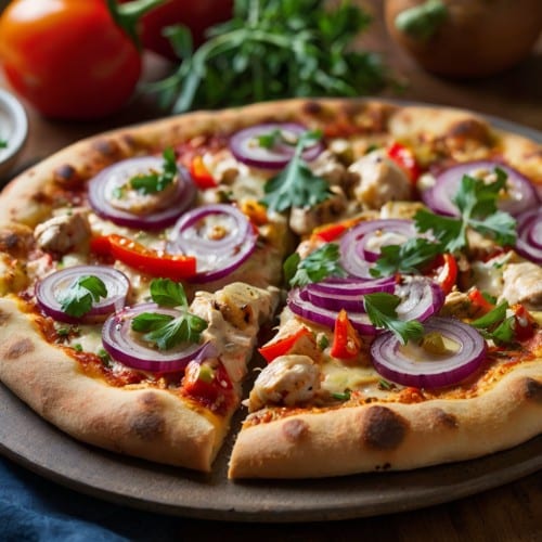 Malai Chicken Pizza.
