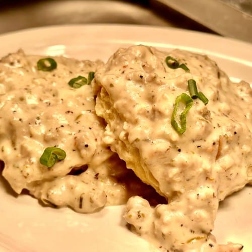 Loaded Biscuit (Biscuit and Gravy).