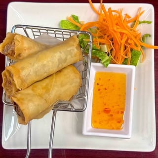 Chicken Green Curry Egg Rolls