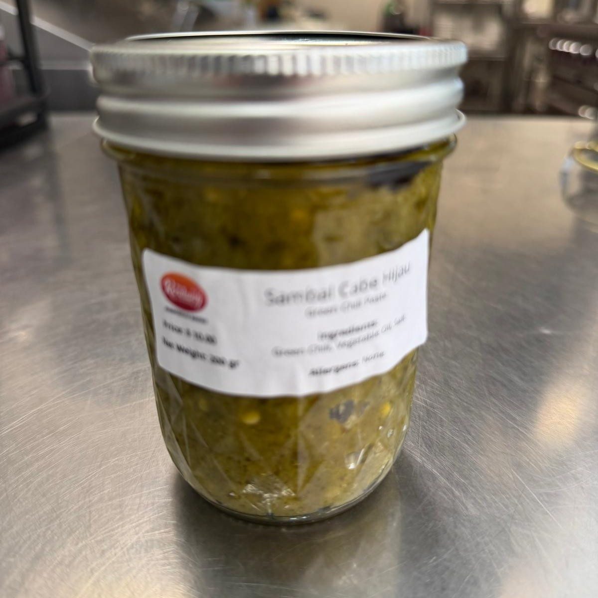 Sambal Hijau in a Jar.