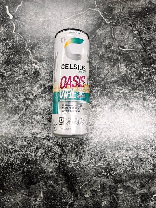 Celsius Oasis Vibe Sparkling Prickly Pear Lime 12 Oz.