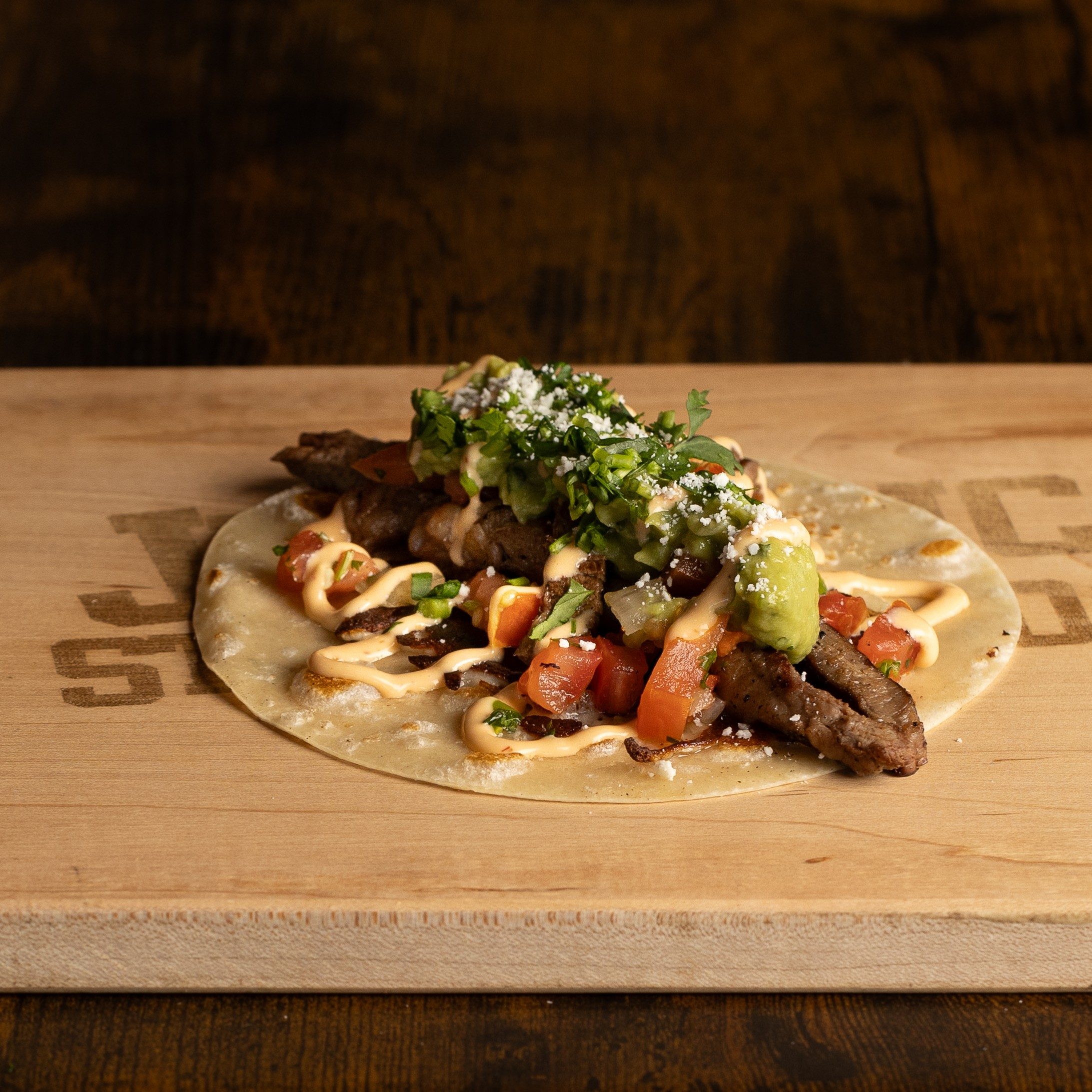 Premium Steak Taco.