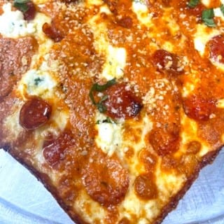 Pepperoni Alla Vodka Pizza - Square Pie.