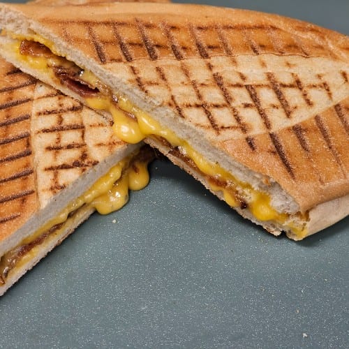 Grilled Cheese Panini with Bacon.