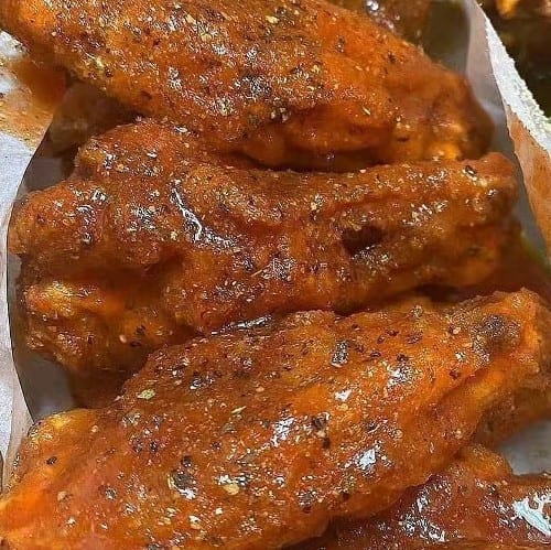 Buffalo-style Chicken Wings.