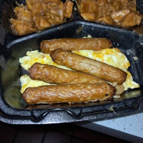 Turkey Sausage and Egg Plate.