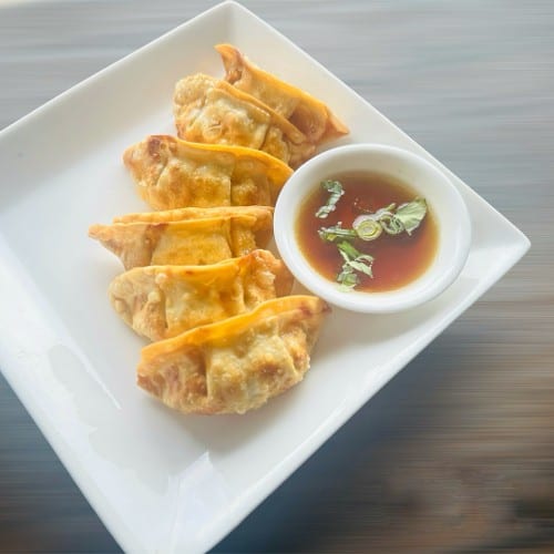 Fried Chicken Dumplings.