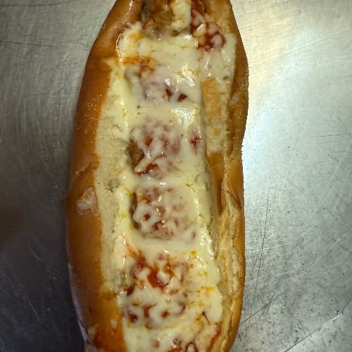 Meatball Parmigiana Sub.