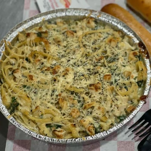 Chicken Alfredo Pasta.