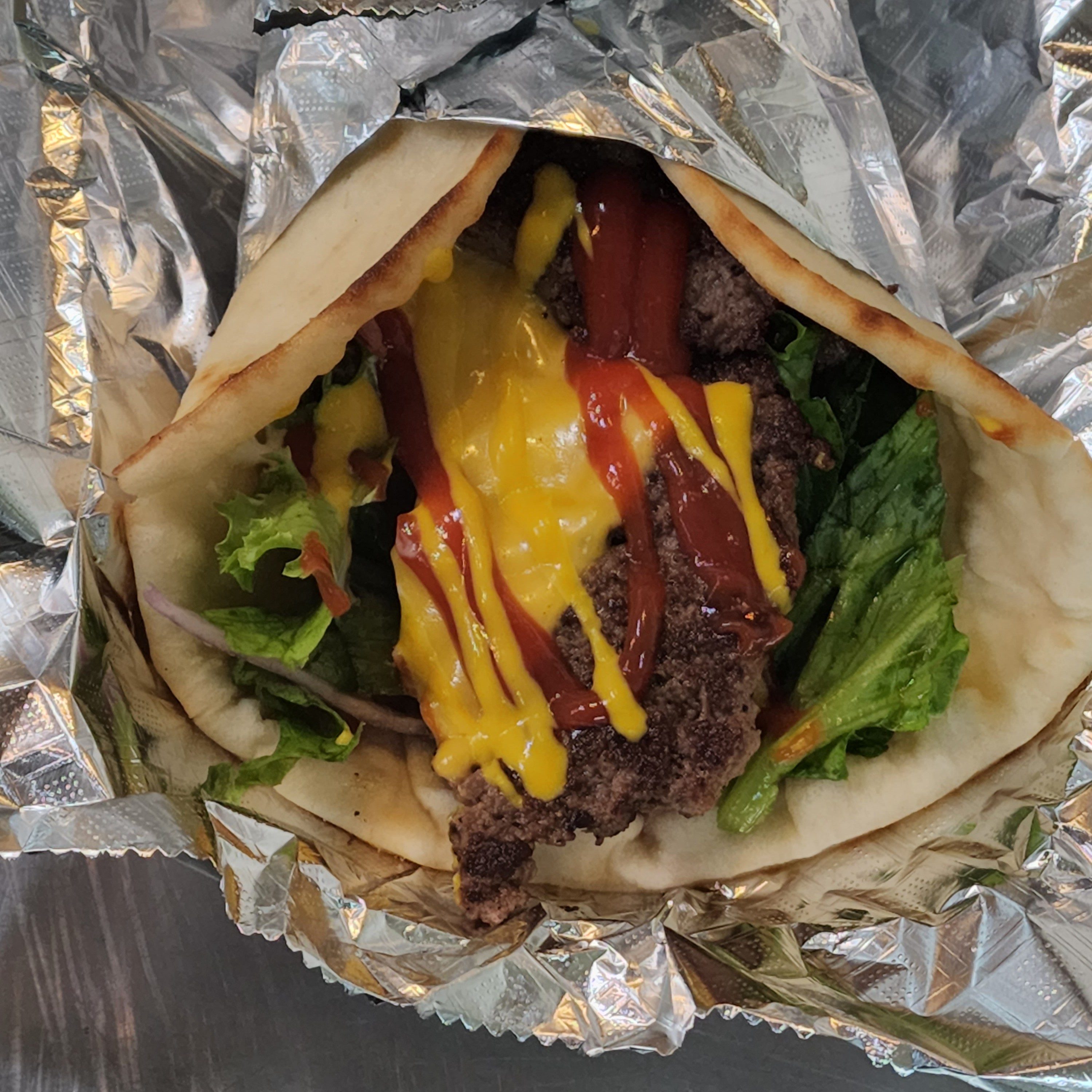 28. Pita Burger Combo.