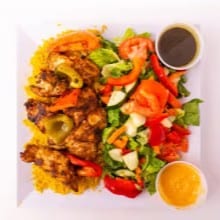 Chicken Kabob Entrée.