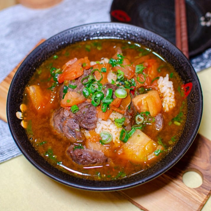 Traditional Rice in Beef Tomato Broth (Chengdu) 莫得多好吃的番茄牛肉泡饭(成都).