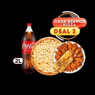 Large Cheese Pizza, 10 Wings, Garlic Bread w/ Cheese & 2 lt Soda