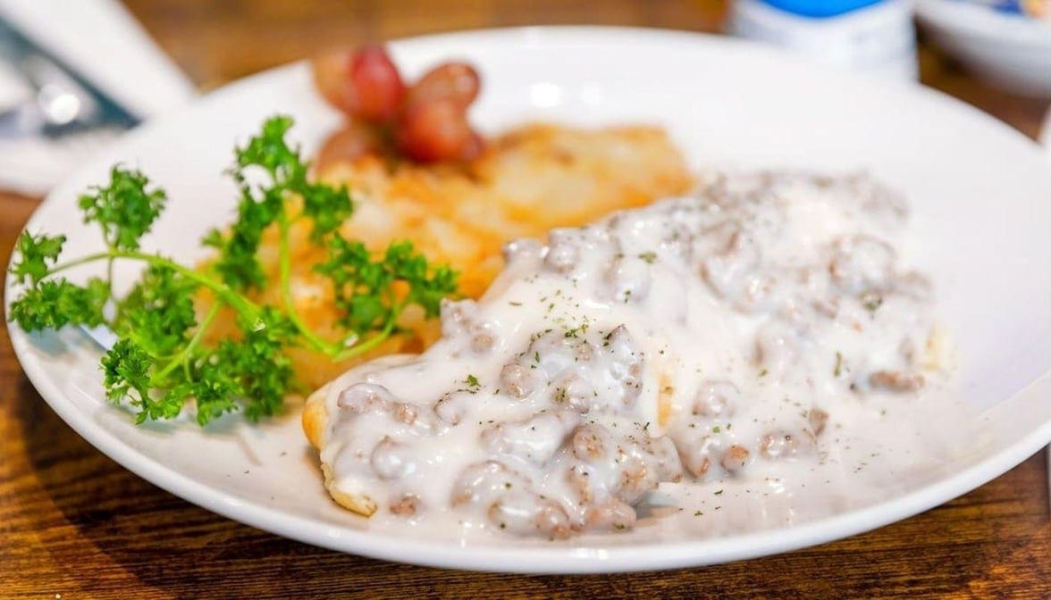 Biscuits and Gravy W/ Sausages.