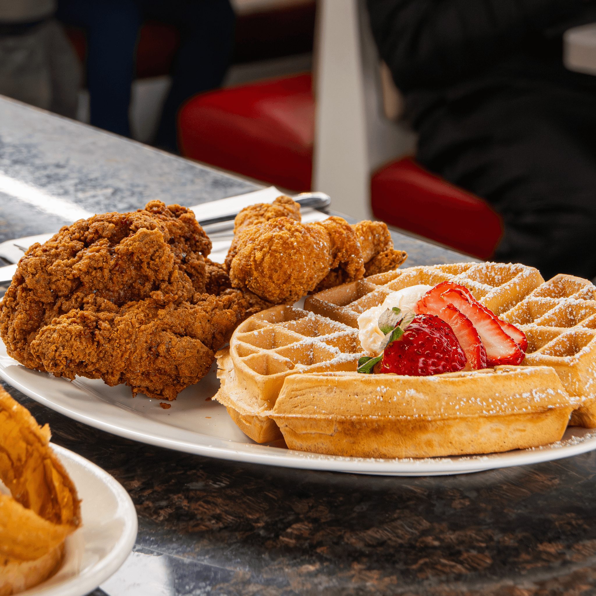 Fried Chicken and Waffles.