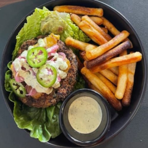 Plantain & Grain Burger.