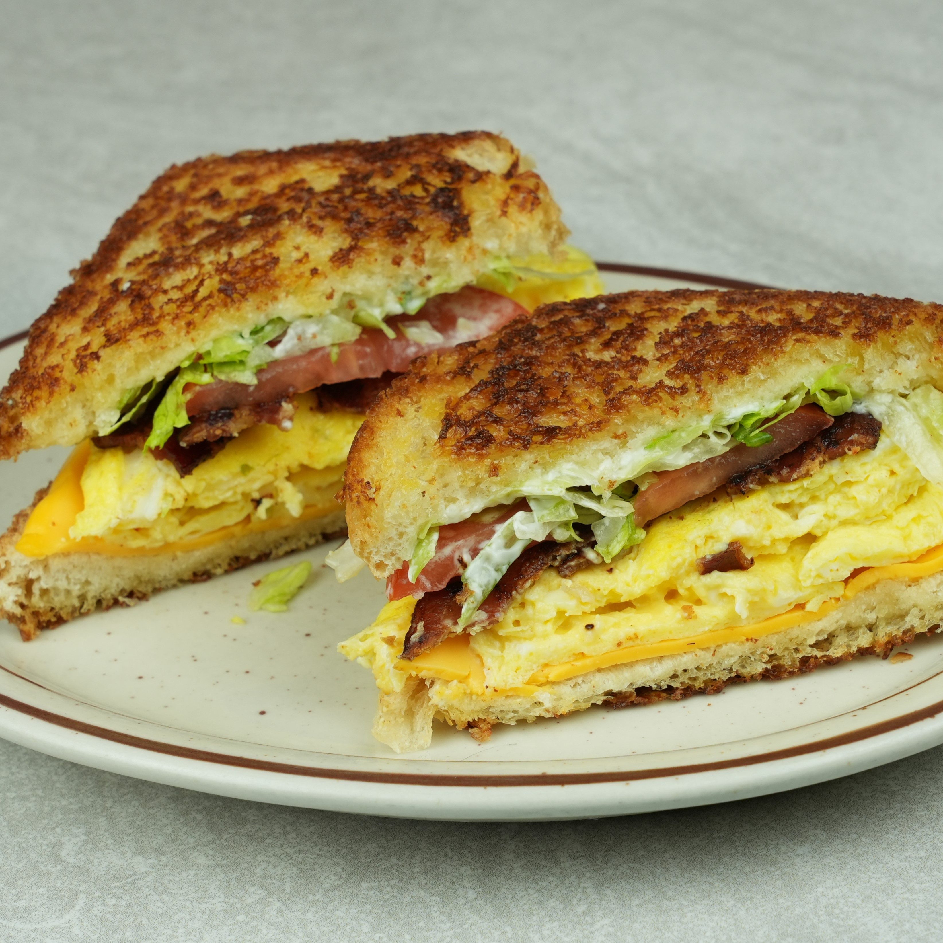 Egg & Cheese with Meat Sandwich.