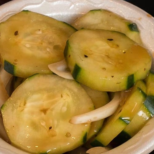 Seasoned Balsamic Cucumbers.