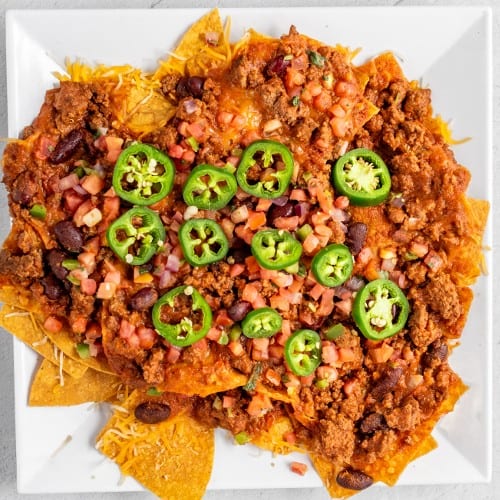 Loaded Chili Nachos.