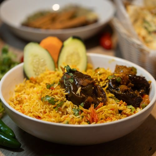 Eggplant Biryani.