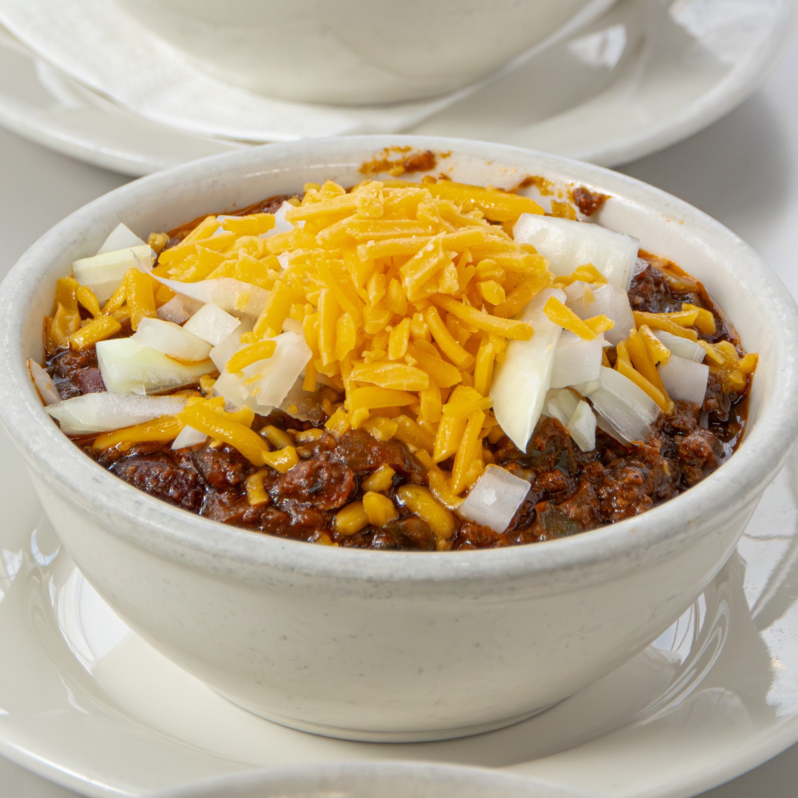Texas Beef Chili with Beans and Cheese Soup To Go.