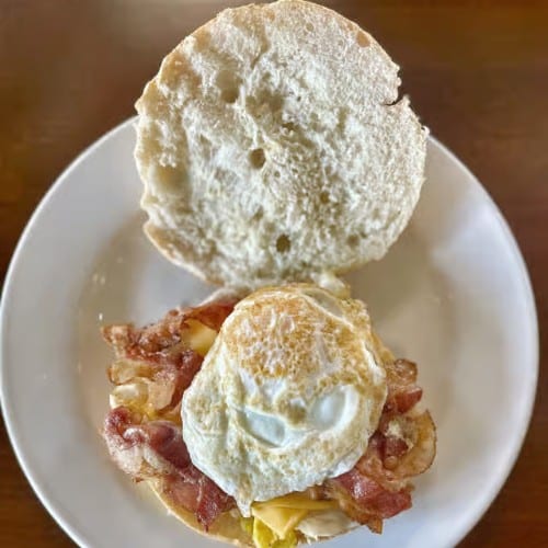 Bacon, Egg, & Cheese Sandwich.