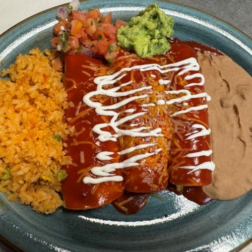 Chicken & Cheese Enchiladas.