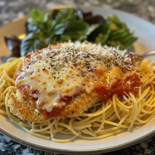 Baked Chicken Parmesan Pasta.