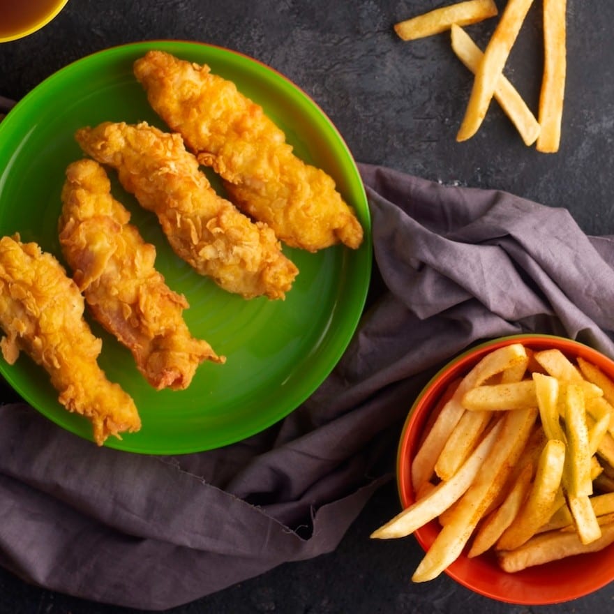 Kids Chicken Fingers & Fries.