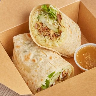 "Lemongrass Burd Burrito" Grilled Lemongrass Chicken Burrito