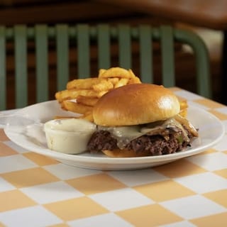 Mushroom Burger + Fries