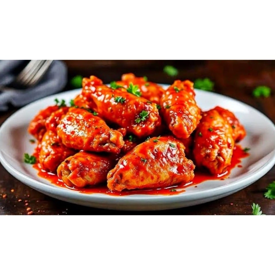 Spicy BBQ Wings.