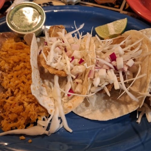 Baja Fish Tacos.
