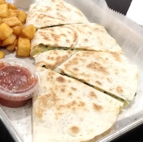 Mushroom Quesadilla.