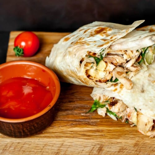 Kid Chicken Burrito.