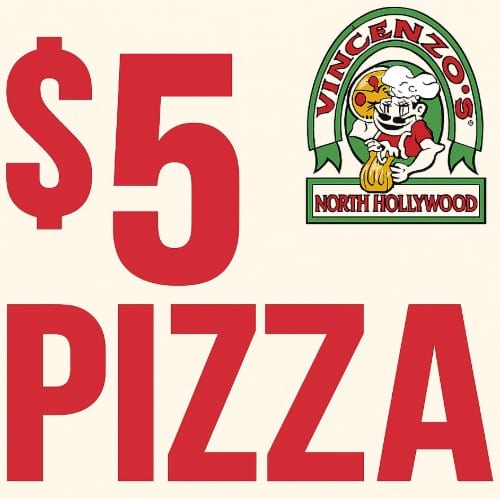 $5 Personal Pizza (Mon–Wed Only).