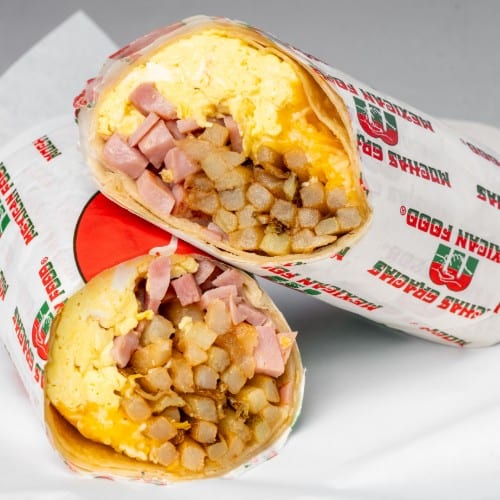 Ham Breakfast Burrito.