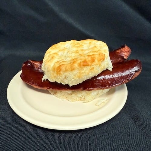 Smoke Sausage Biscuit.