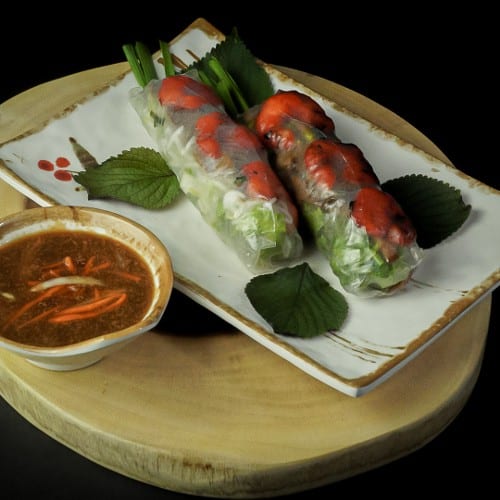 4A Grilled Shrimp & Pork Spring Rolls.