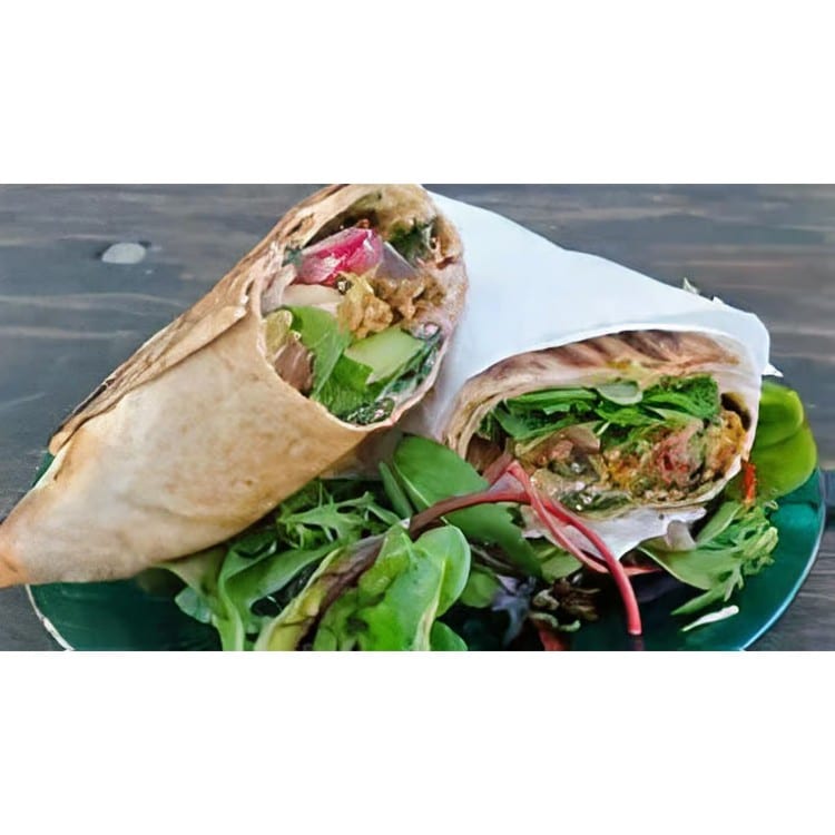 Falafel (vegetarian) sandwich.