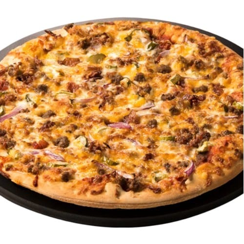 Villa's Bacon Cheeseburger Pizza.