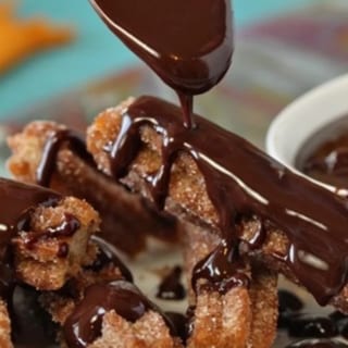 Churro Bites with Chocolate Dipping Sauce