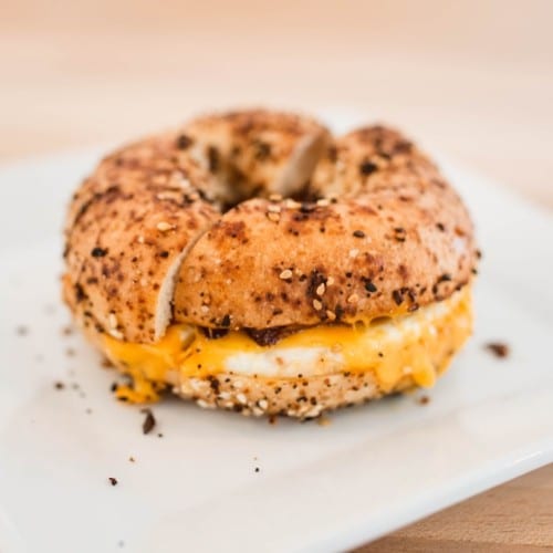 Bagel & Cream Cheese Sandwich.