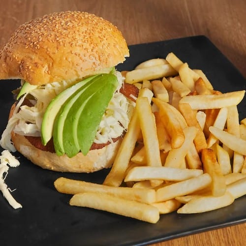 Cemita Poblana & Fries.