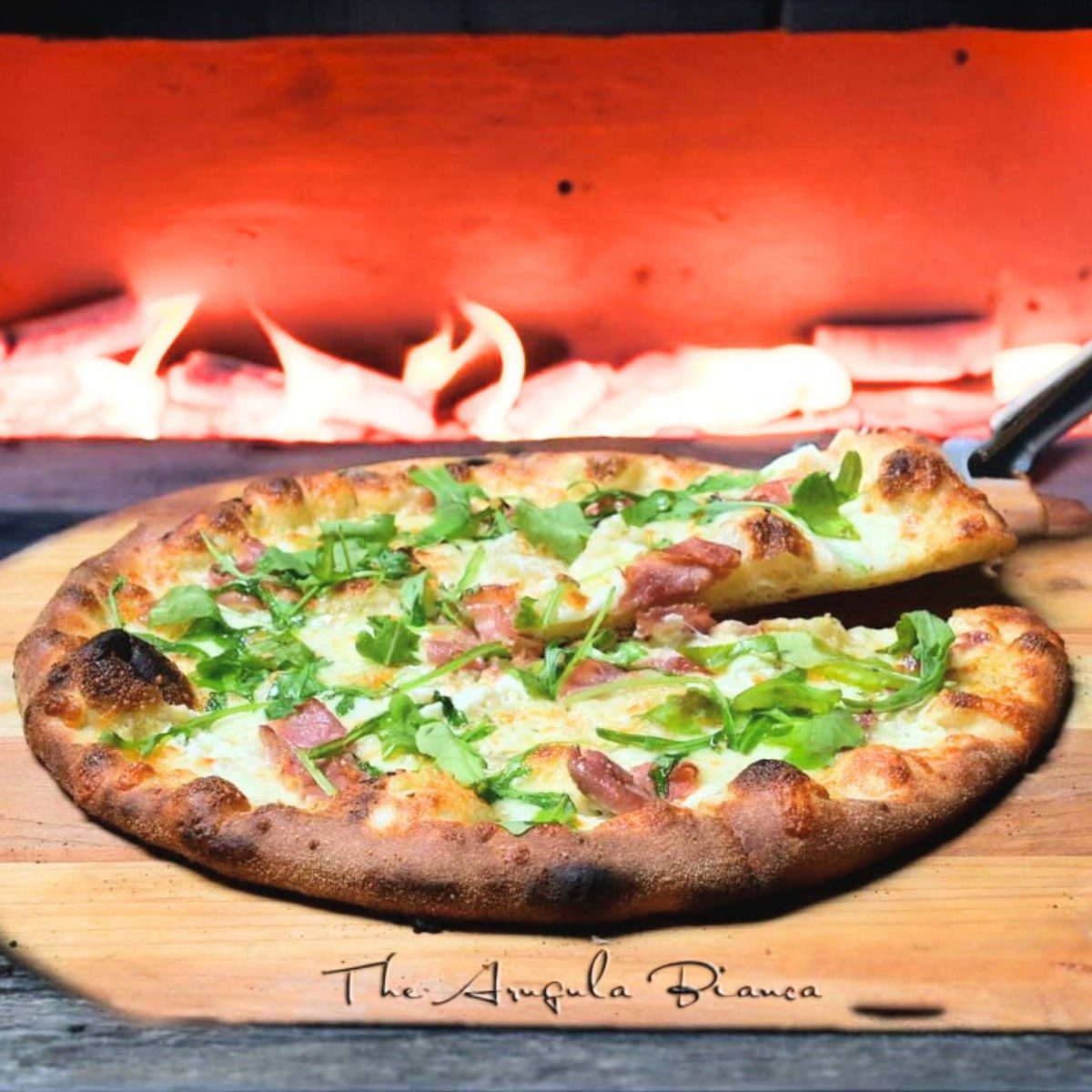 Pizza Arugula Bianca.