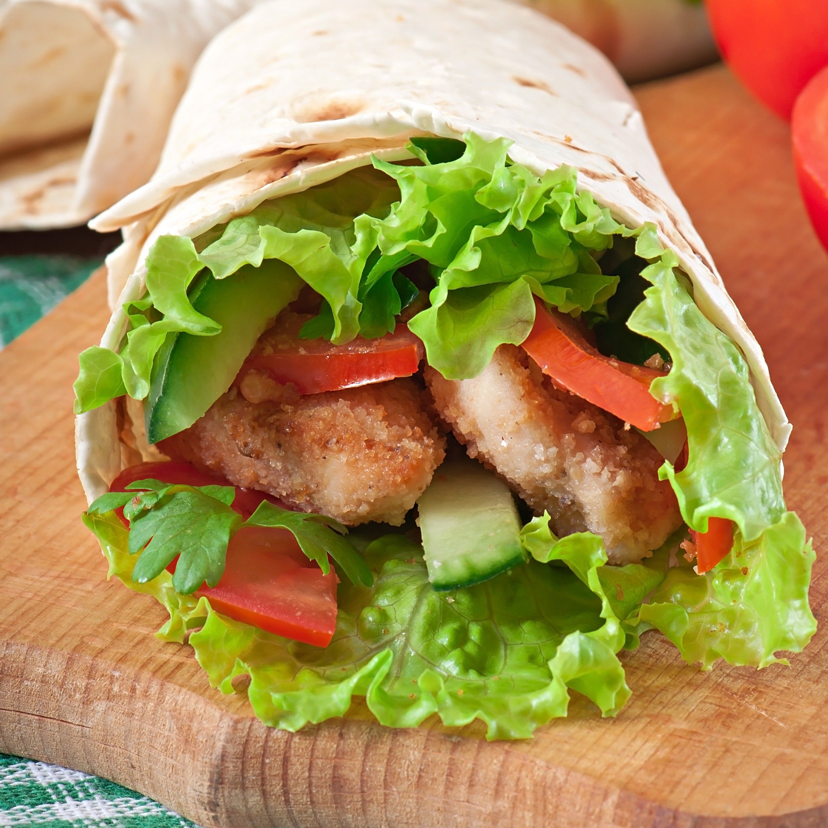 Crispy Chicken Ceaser Wrap.