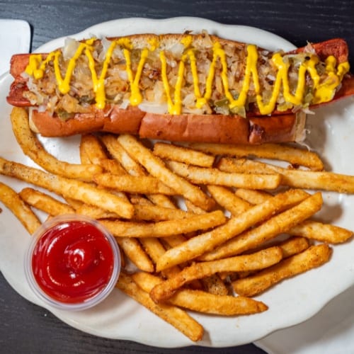 New York Dog/Fries.