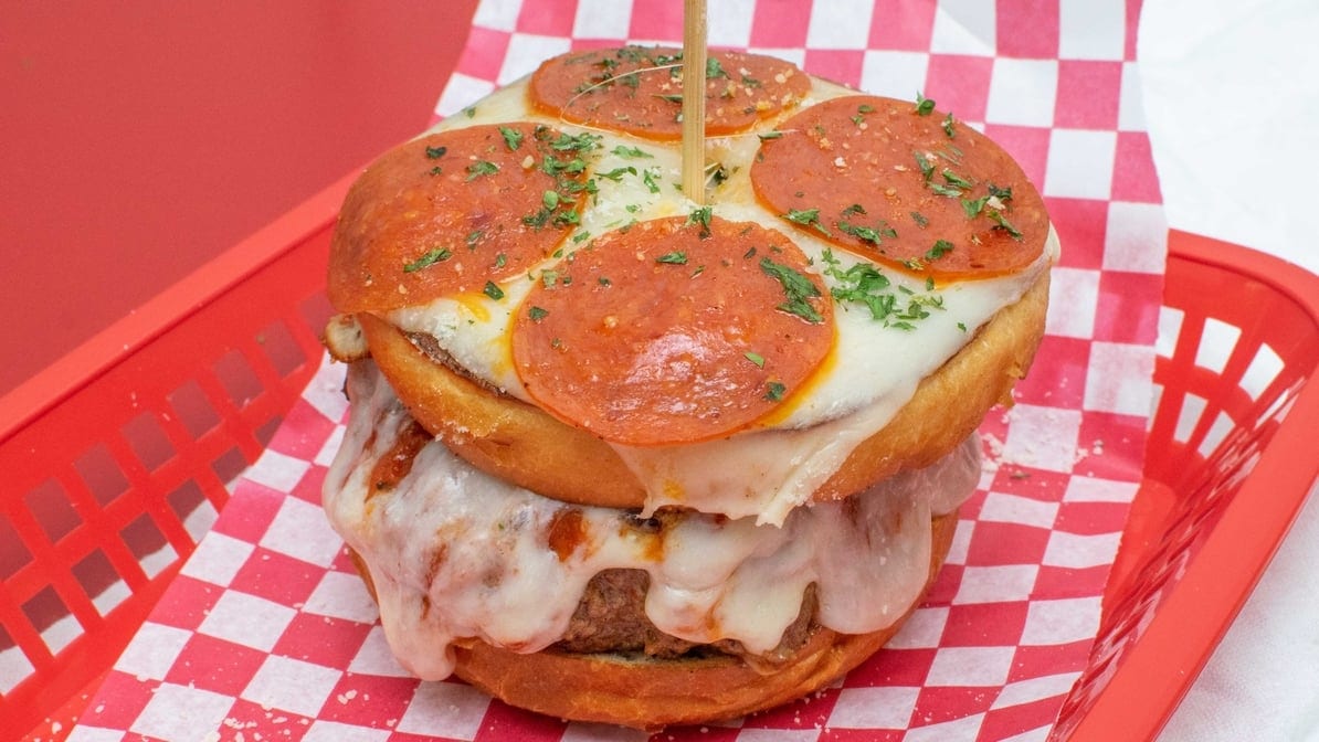 The Observation Deck Stuffed Burger.