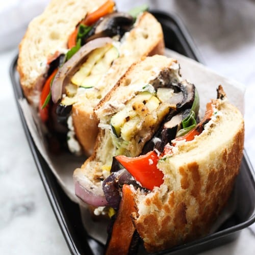 Grilled Veggie On Roll.