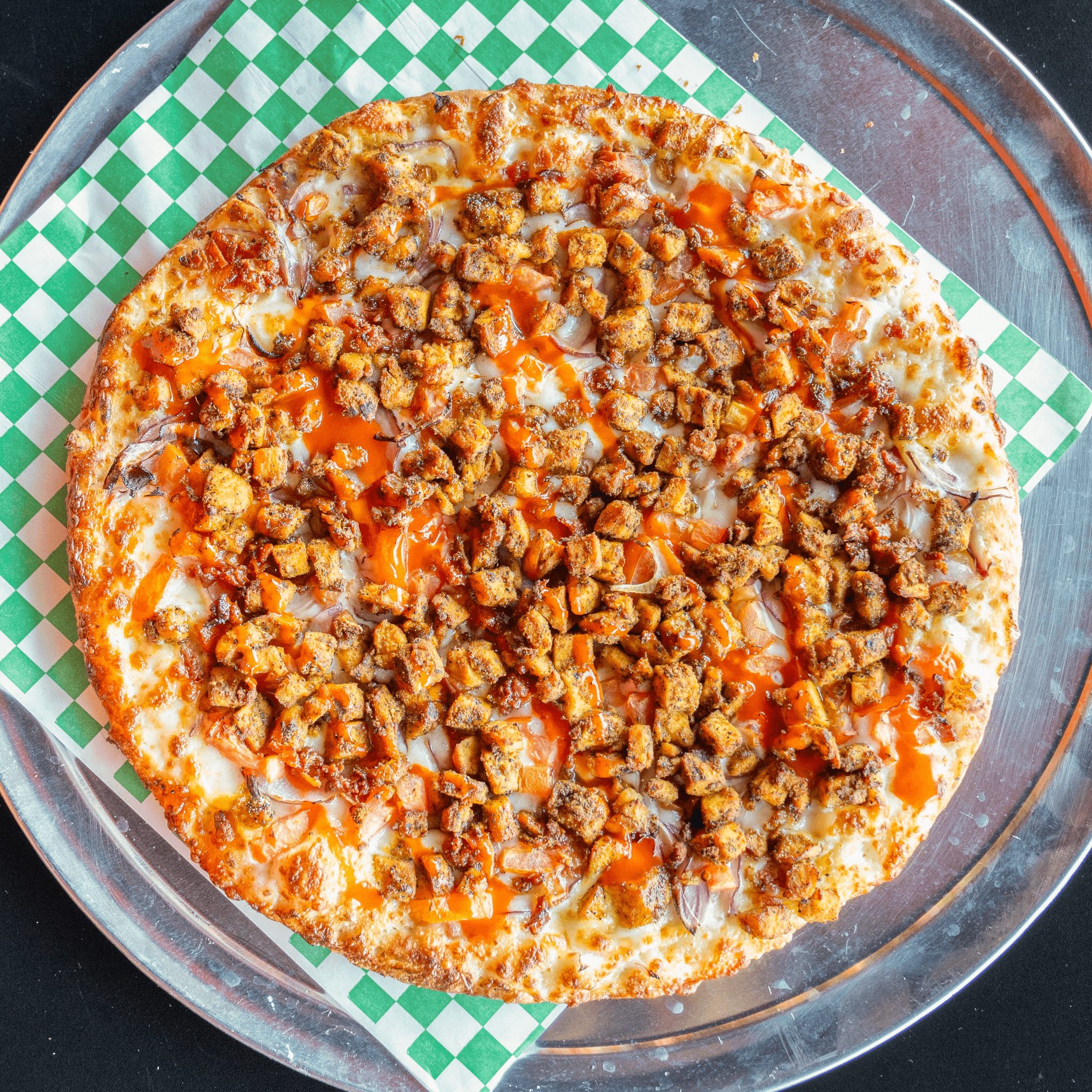 Ash Chicken Buffalo Ranch Pizza.